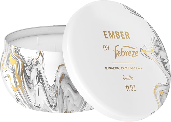 Febreze Scented Candle, Ember Scent, 11 oz 4 Wick Candle, Single Pack - Bloomnest