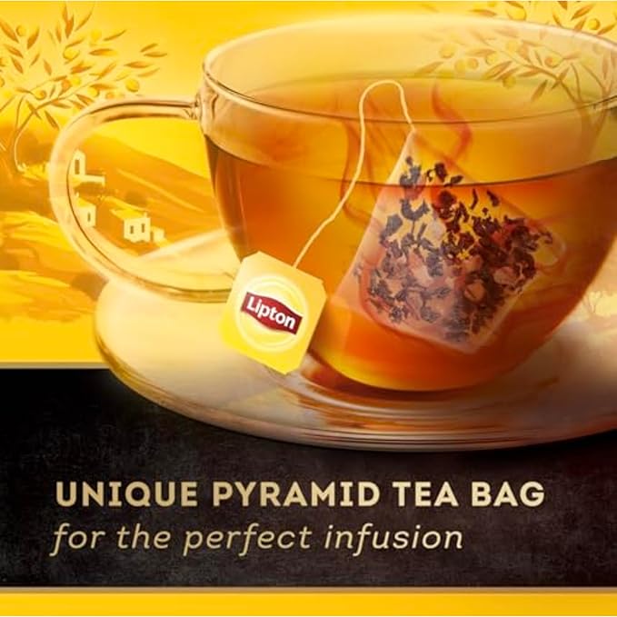 Lipton Black Tea Peach Mango, Pyramid Tea Bags, Flavored Teabags for a Refreshing Cup of Tea, 80 Total Tea Bags (20ct - Pack of 4) - Bloomnest