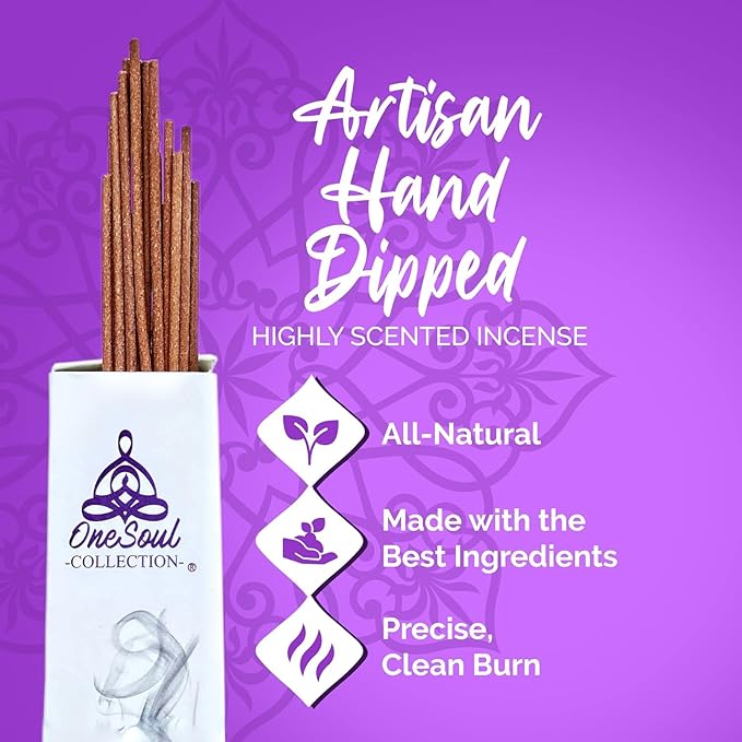 White Sage Vanilla Incense Sticks, Natural Incense Sticks, Insence-Sticks for Aromatherapy, Hand-Rolled Artisan Meditation Sticks, Gift Set, 90-Mins Burn Time, 11 Inches, Pack of 20 OneSoulCollection%C2%AE