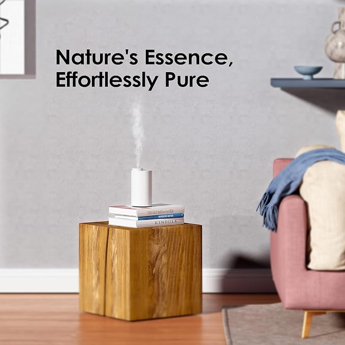 Airversa Waterless Diffuser for Essential Oil, Battery Operated Nebulizer, 0.7 Fl.Oz./ 20mL Capacity, Mini Scent Air Machine, 3 Countdown Timers & 3 Mist Levels for Home, Room, Car, Office - AN6 White - Bloomnest