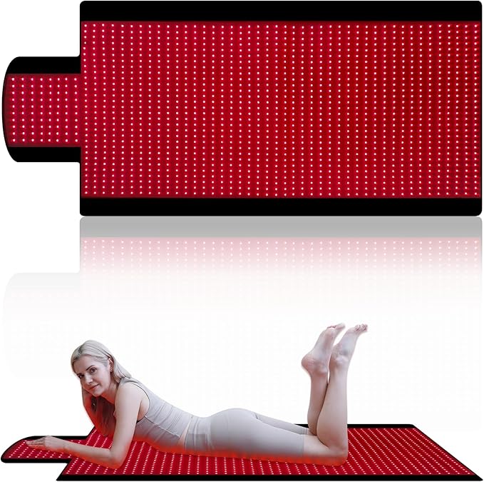Red Light Therapy Mat for Body 74"x33", 1400pcs Full Body Infrared Red Light Therapy Blanket with Dual-Wavelength LEDs (660nm&850nm), Pulse Modes, Timer & Intensity Control MorespondBestRedLightTherapyMat