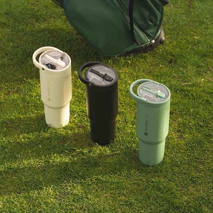 HydroJug Sport - Stainless Steel Tumbler with Straw, Vacuum Insulated, 40oz Leakproof Water Bottle, Ergonomic Design, Reusable, Dishwasher Safe, Rubber Base, Durable for Gym or Outdoors, Black - Bloomnest