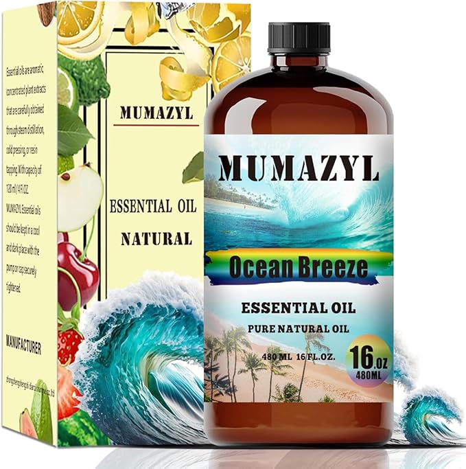 Ocean Breeze Essential Oil, Ocean Breeze Oil 16 Fl Oz 480ML for Diffuser Humidifier Yoga Cleaning DIY Candle Soap Making Fragrance Oils - Bloomnest