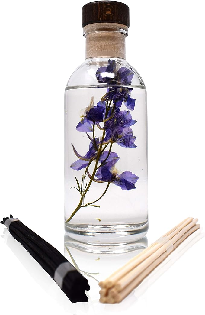 Urban Naturals Lavender Sandalwood Essential Oil Reed Diffuser Set with Natural Bamboo Reeds Sticks | Aromatic Lavender, Golden Amber & Woods | Vegan. Made in The USA