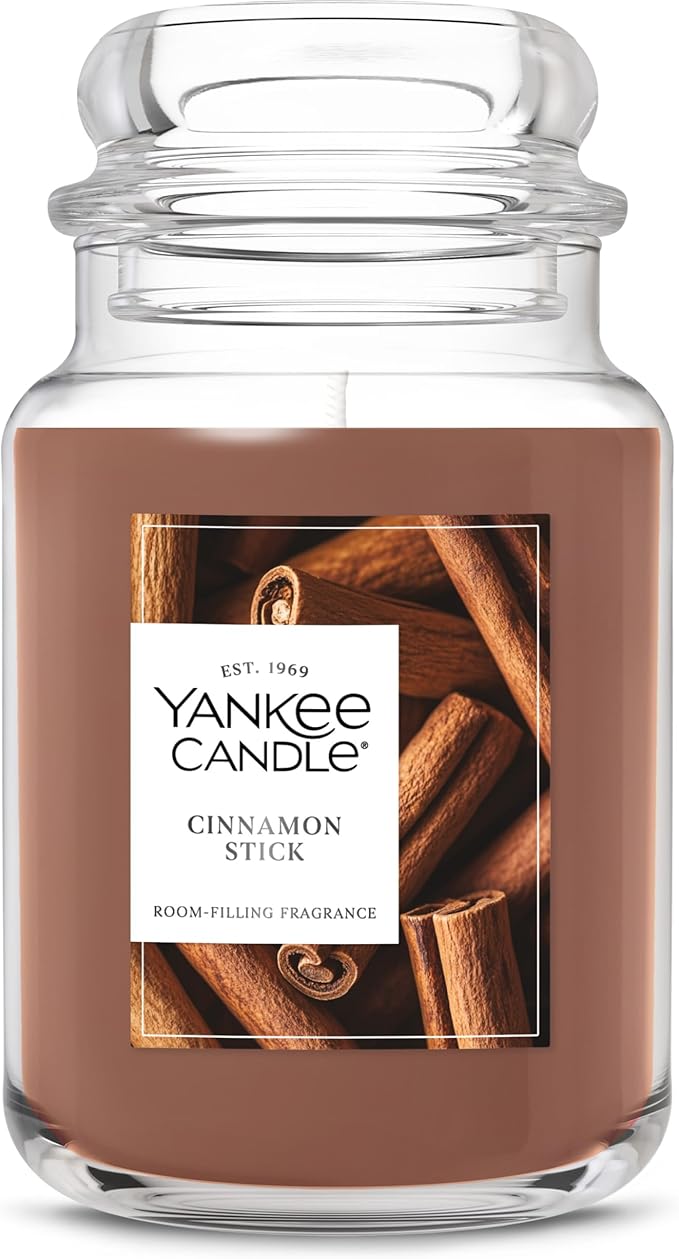 Yankee Candle, Cinnamon Stick Fall Scented Candle, 22oz Large Jar with up to 150 Hour Burn Time - Bloomnest