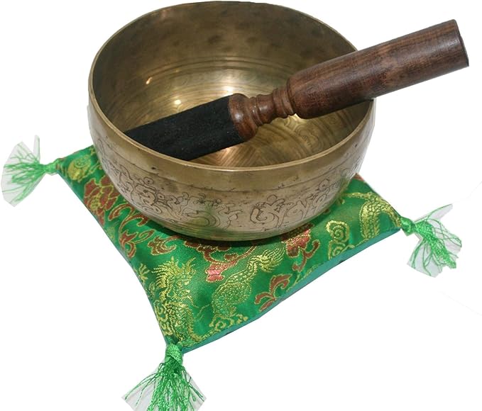Sacral Chakra Hand Pounded Tibetan Art Healing Singing Bowl ~ Nepal [425 SB, 5.5 inch Diameter] - Bloomnest