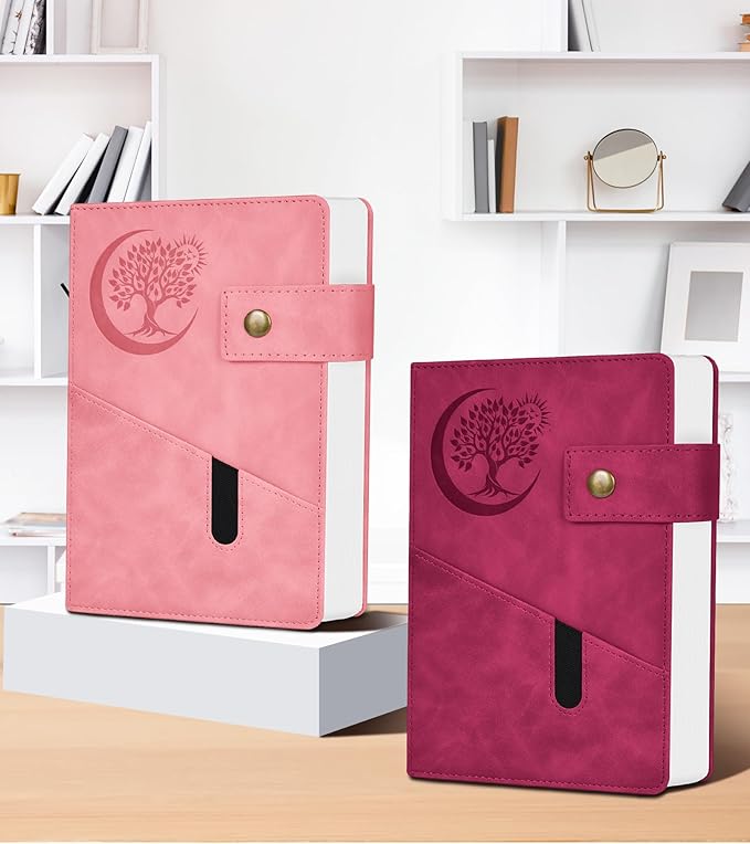 365 Page Thick Lined Journal Notebook for Men Women, A5 Leather Journals for Writing, Hardcover Notebooks for Work, School, Note Taking,Travel, Business,Personal Diary, College Ruled 5.9" x 8.4" - Bloomnest