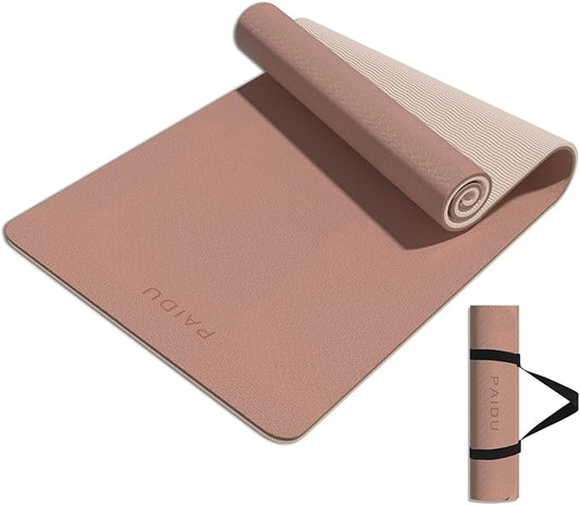 Yoga Mat 8mm Super Thick TPE Fitness Mat | SGS Certified | Non-Slip, Odorless & Tear-Resistant | Unisex with Strap | for Yoga, Pilates, Meditation & Home Workouts - Bloomnest