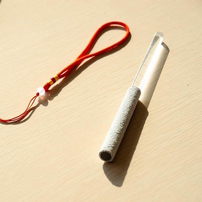 TOPFUND Rainbow Crystal Singing Pyramid 12 inch with Carrying Case and Quartz Suede Mallet