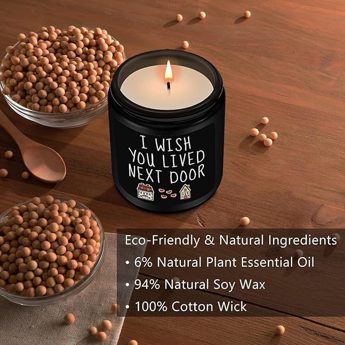 Birthday Unique Men Gifts, I Wish You Lived Next Door Scented Candles, Birthday Gifts for Men - Bloomnest