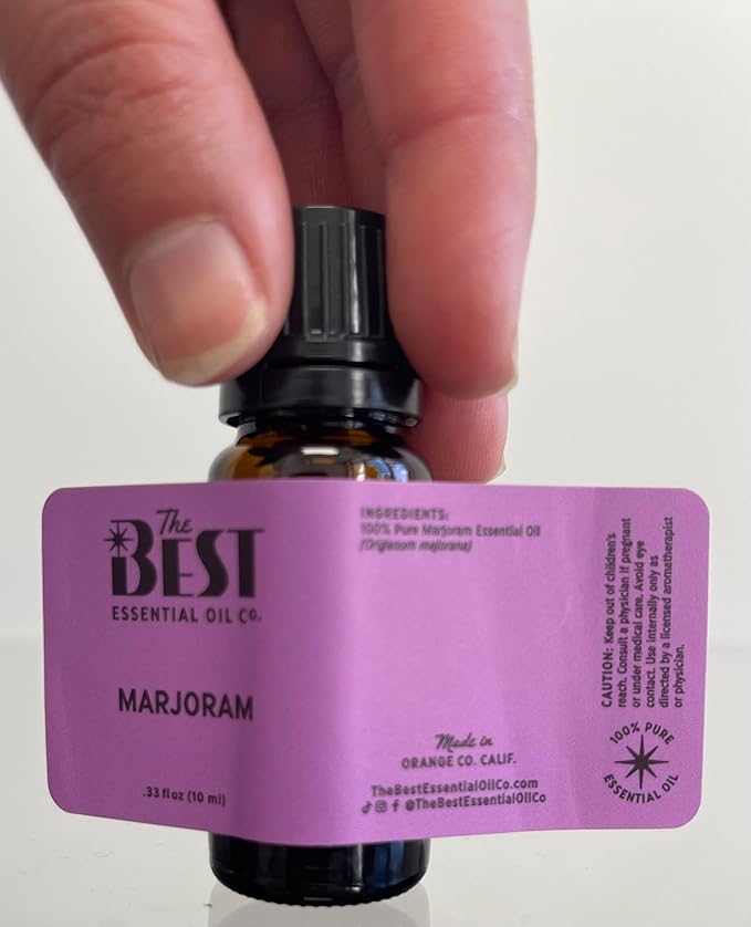 The Best Marjoram Essential Oil- Premium Grade- 100% Pure & Natural for Aromatherapy, Diffuser, Spa, Massage, Air Freshener- 10 ml (.33 fl oz) - Bloomnest