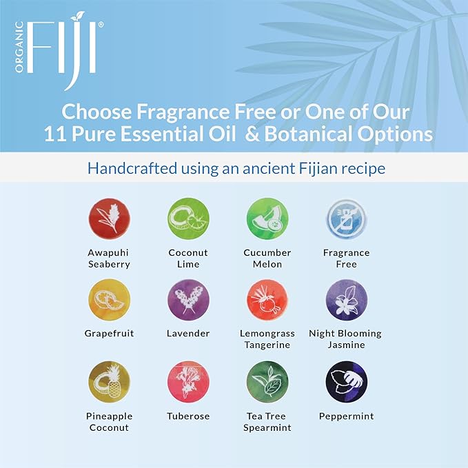 Coco Fiji Soap Bar for Face and Body Infused With Organic Coconut Oil, Fragrance Free, Essential Oil, Natural Soap for Moisturizing & Pore Purifying Skin, 7 oz,Pack of 2