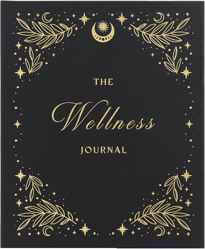 And Per Se Wellness Journal, Daily Journal for Personal Mental Health, Sleep & Diet Tracking, Self Care Reflection for Women & Men (Stardust Black) - Bloomnest