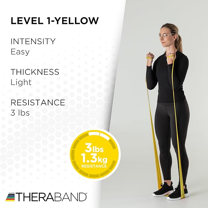 THERABAND Resistance Band, Black, Special Heavy, 50-Yard Roll, Latex Elastic Band for Exercise - Bloomnest