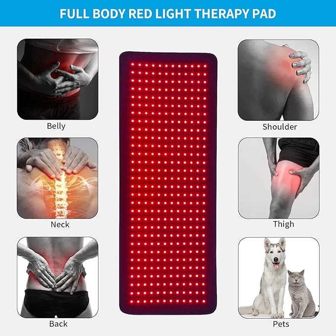 LED Light Therapy Device Pad Full Body Covered pad 660&850nm,Home use Red Light Therapy or Near Infrared Light Therapy cabpay