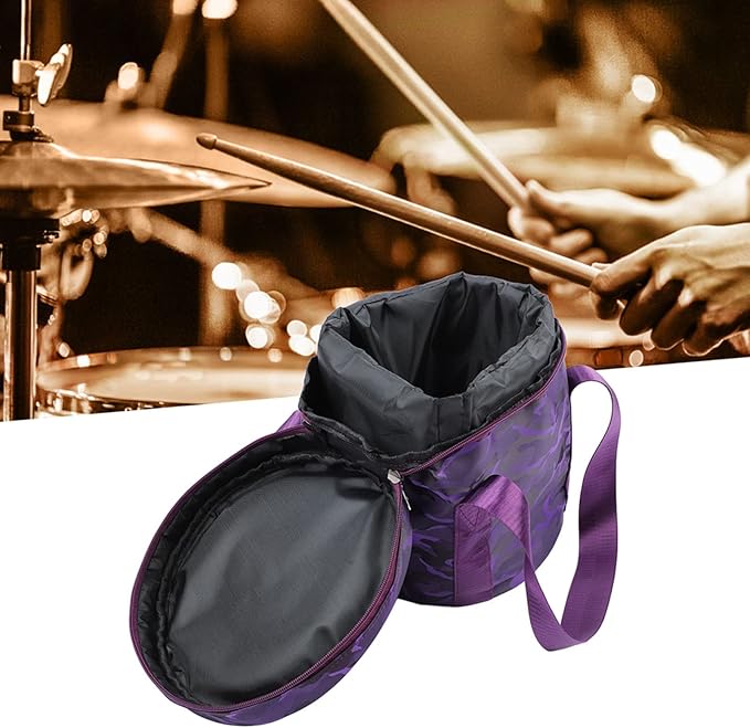 Music Bowl Bag,Singing Bowl Storage Bag Crystal Singing Bowl Carrying Case with 2 External Pocket Dual (12in Pure) - Bloomnest