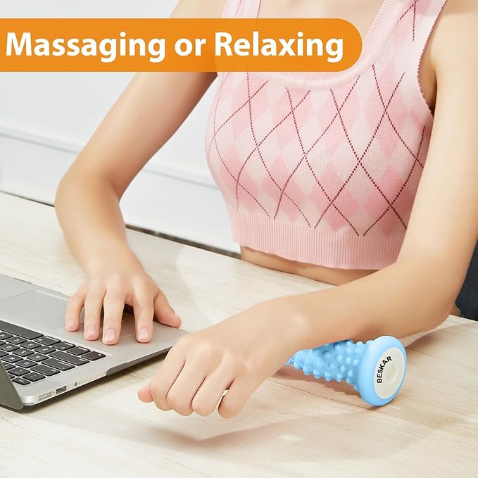 BESKAR Foot Massager Roller for Plantar Fasciitis Relief, Portable Feet Roller to Deep Tissue Muscle Massage, Foot Arch and Heel Pain, Reflexology Tool - Bloomnest