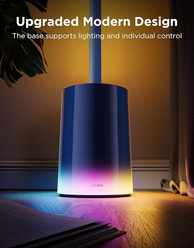 Govee Floor Lamp 2 with Matter, RGBIC, Warm Cool White LED, Alexa Compatible, 1725lm, Music Sync, Scene Modes, Smart Floor Lamp for Living Room, Bedroom, Blue(1 Pack) - Bloomnest