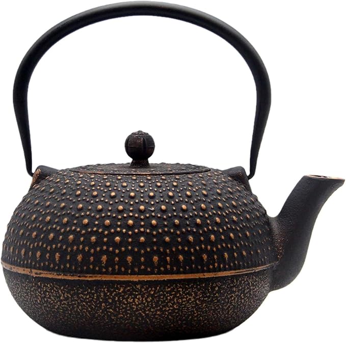 YJX 60.9oz Large Cast Iron Teapot for Stovetop Safe, 6 Cup Tea Kettle, Japanese Tetsubin, Teapot with Stainless Steel Infuser for Loose Tea, Tea Pot Enameled Interior (1.7QT/1.8L) - Bloomnest