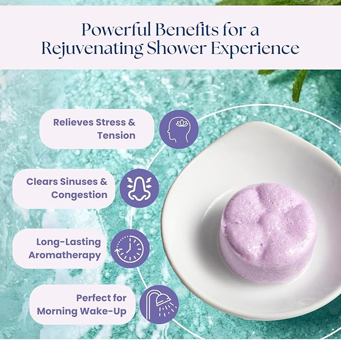 TLG Slumbers Shower Steamers Aromatherapy 7 Pack – USA Made with Extra Menthol, Lavender Essential Oil – Relaxing Shower Bombs for Sleep, Stress Relief & Spa – Gift for Men & Women - Bloomnest
