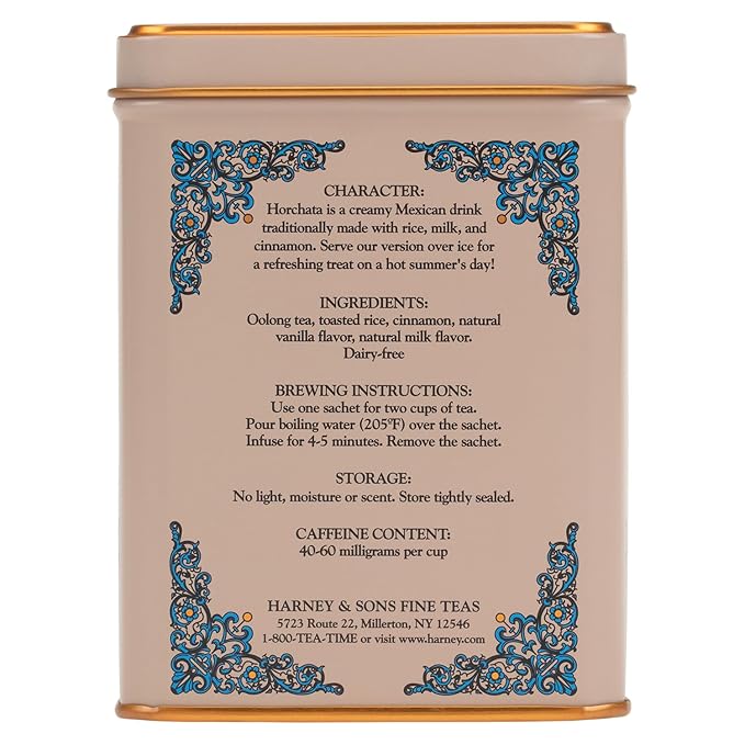 Harney & Sons Horchata, Flavored Oolong Tea, HT Line, 20 sachets - Bloomnest