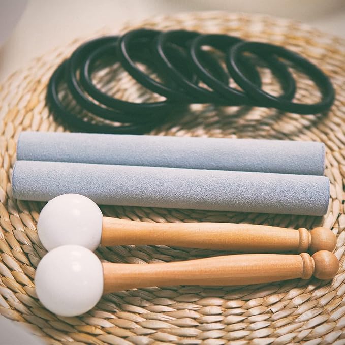 Hye-eun Crystal Singing Bowl Set 432hz,7-12 Inch Gradient Colored Quartz Singing Meditation Sound Bowls Set of 7pcs with Carrying Case for Yoga Sound Healing - Bloomnest