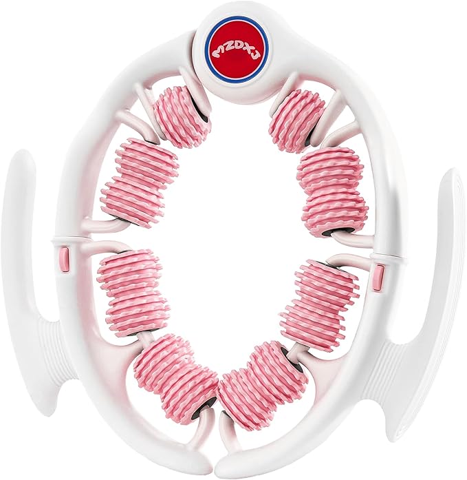Cellulite Massage Tool Muscle Roller - Deep Fascia Massager & Dimpled Skin Remover for Legs, Thighs & Buttocks - Anti-Cellulite Roller, Smooth Skin, Pain Reliefs (Pink) - Bloomnest
