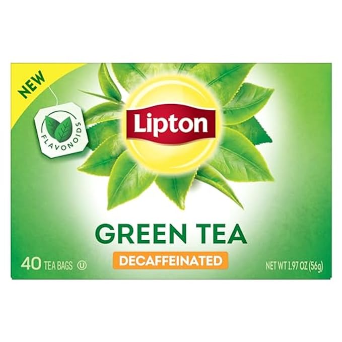 Lipton Decaf Green Tea Bags, Unsweetened Iced or Hot Tea Bags, 240 Total Tea Bags (40ct - Pack of 6) - Bloomnest