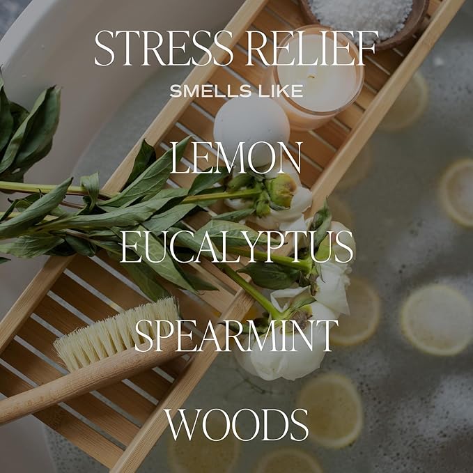 Sweet Water Decor Candles | Spa Scented Soy Wax Candle for Home | 11oz Jar Candle with Wood Lid, 50+ Hour Burn Time, Made in The USA (Stress Relief, White - 11 oz) - Bloomnest