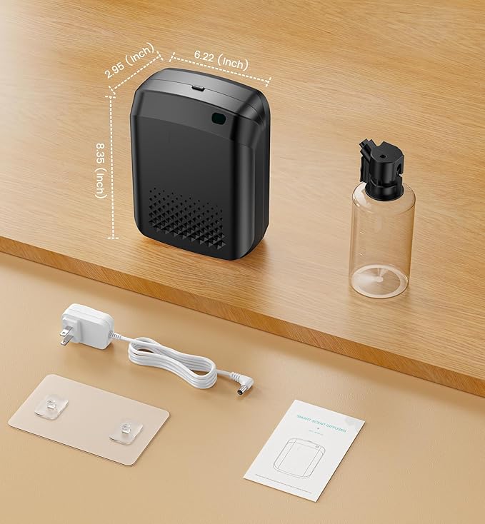 Waterless Essential Oil Diffuser 3000 Sq.Ft Coverage for Large Home Hotel Office, 400ml Cold Air Scent Machine for Aromathrapy, Bluetooth App Control, Quiet Aroma Diffuser Wall Amount - Bloomnest