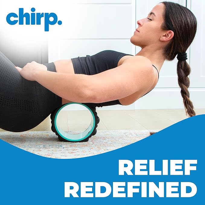 Chirp Wheel XR Knot Kneader - Firm Massage Roller, Shiatsu Thumb Massage, Muscle Release Tool for Knots &Tension Relief | High Density Foam for Physical Therapy & Relaxation, 500lbs Capacity, 6" Mint - Bloomnest