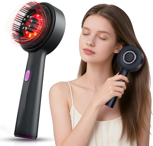 3-in-1 Rechargeable Scalp Massager Hair Growth Oil Applicator, Gentle Scratching & Kneading, IPX7 Waterproof, Electric Head Massage Tool for Home Spa, Portable Scalp Brush for All Hair Types Bloomnest