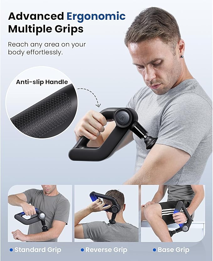 BOB AND BRAD D5 Pro Massage Gun with 13mm Amplitude, FSA Eligible/HSA Eligible, Powerful Percussion Massage Gun Deep Tissue with Max Power for Athletes Gym, Handheld Muscle Massager for Pain Relief - Bloomnest