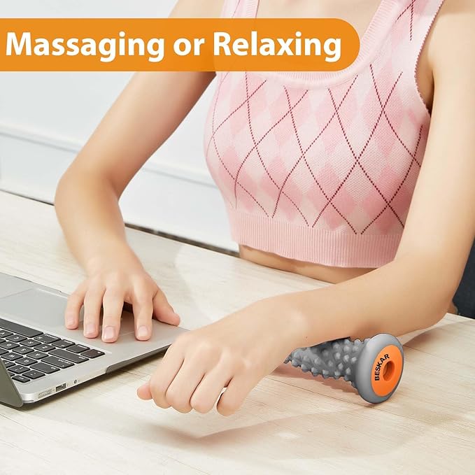 BESKAR Foot Massager Roller for Plantar Fasciitis Relief, Portable Feet Roller to Deep Tissue Muscle Massage, Foot Arch and Heel Pain, Reflexology Tool - Bloomnest