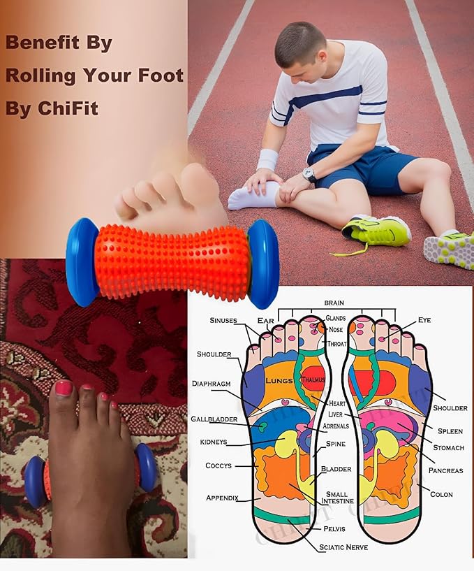 Portable Plantar Fasciitis Massager Foot Roller, an Effective Deep Tissue Muscle Massager and Foot Pain Relief Tool, Ideal as a Relaxation Gift and Reflexology for Nerve Relaxation - Bloomnest