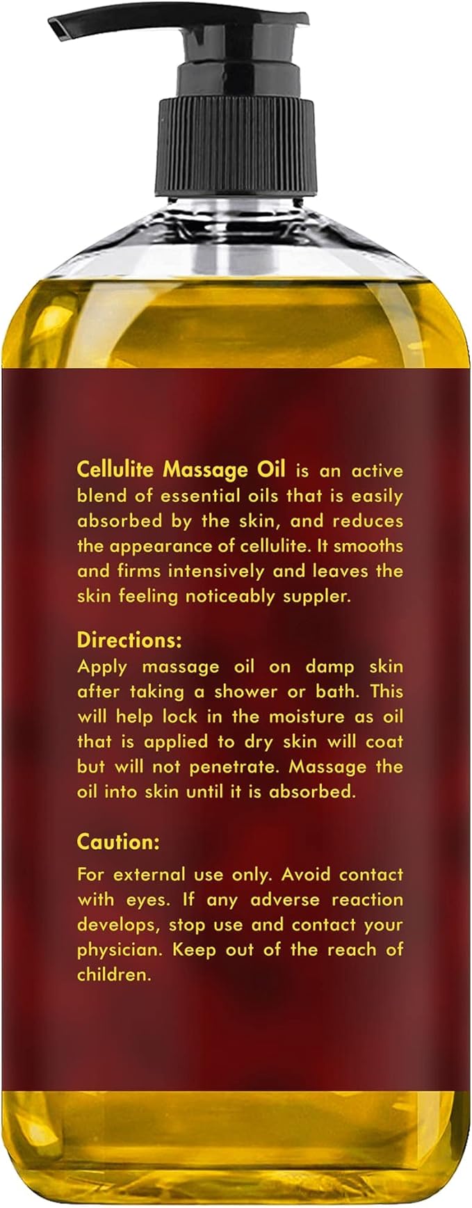 Majestic Pure Anti Cellulite Massage Oil for Massage Therapy - Refreshing, and Relaxing - Natural Oils with Vegan Collagen, Stem Cells & Cellulite Cream - All Skin Types - Men and Women - 8 fl oz - Bloomnest