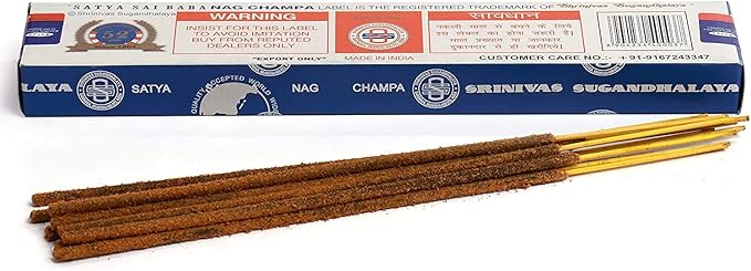 3 Packs Origional Satya Sai Baba Nag Champa Incense Sticks Joss Insence - Insense 15g Box NagChampa Agarbatti (Nag Champa) Satya