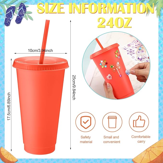 Honeydak 30 Pack Tumbler with Straw and Lid Bulk Water Bottle Iced Coffee Travel Mug Cup Reusable Plastic Cups for Party Birthdays 24-27 oz (Pastel Color) - Bloomnest