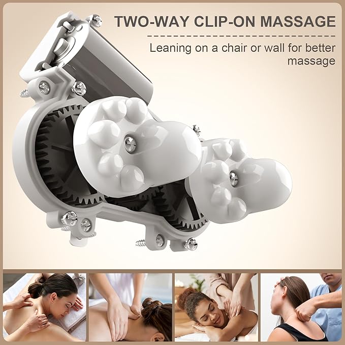 Electric Neck Massager,Portable Heated Kneading Massage Cushion Pillow,Rechargeable Shoulder Neck U-Shaped Massage Shiatsu,for Pain Relief at Home,Car,Office,Travel - Bloomnest
