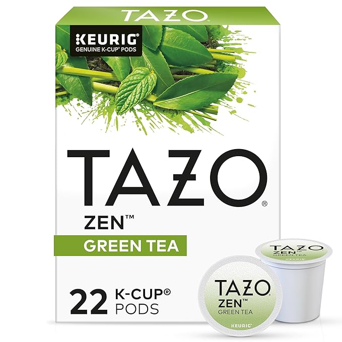 TAZO Zen Green Tea K-Cups, Green Tea Zen for Health and Wellness, 22 Pods - Bloomnest