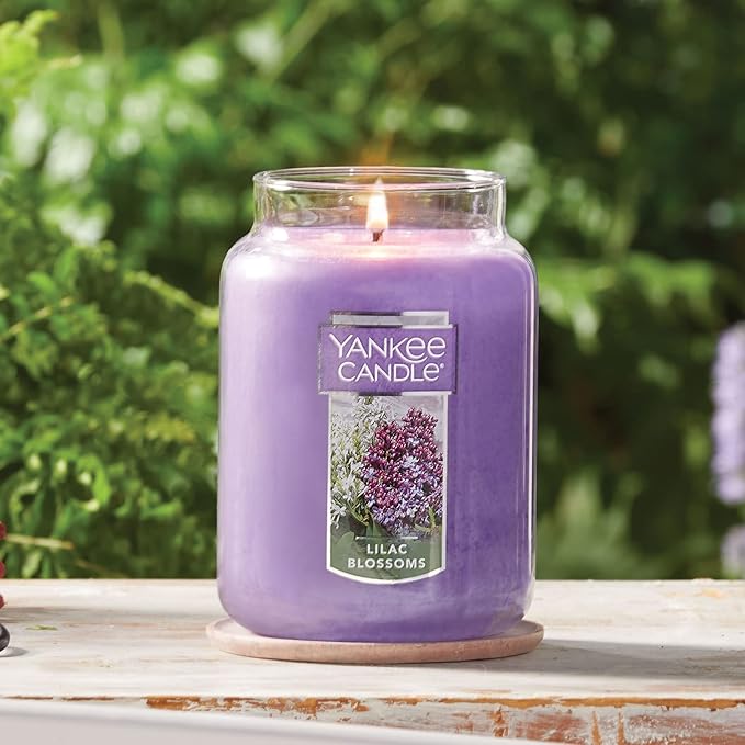 Yankee Candle Lilac Blossoms Scented Classic 22oz Large Jar Single Wick Candle Over 110 Hours of Burn Time Perfect for Gifting Gatherings and Seasonal Decorations - Bloomnest
