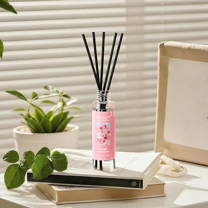 Airkeep Reed Diffuser Oil Refill/Cherry Blossom/3.38 oz/1 Pack/Air Freshener & Aromatherapy Essential Oil Blend for Home Fragrance – Scented Refill Oil for Bathroom, Bedroom & Home Decor - Bloomnest