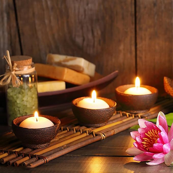 72 Floating Candles, 3 inches in Height, 0.8 inches in Width, Burning for Approximately 8-10 Hours, odorless and smokeless, Emitting Warm Light, Adding a Romantic Atmosphere to You and Your Family - Bloomnest
