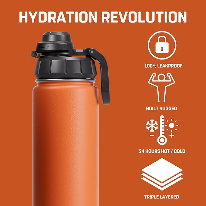 Vesmoon Vessence Tea Infuser Bottle - 24 Oz Insulated Loose Leaf & Fruit Infuser Bottle | Leak Proof with FlowSip Lid