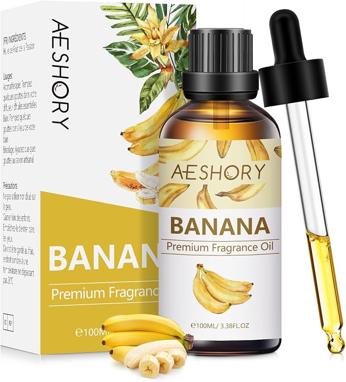 Banana Fragrance Oil 3.38FL.OZ - Aromatherapy Essential Oils for Diffusers for Home, Strawberry Scented Oils for Massage, Soap Candle Making Scents - 100ML - Bloomnest
