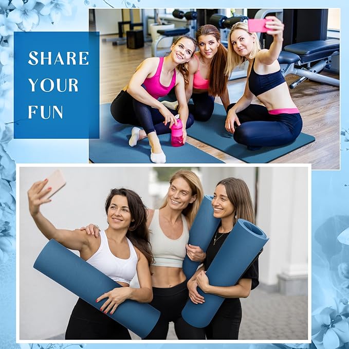 Timgle 6 Pack Yoga Mats Bulk Non Slip Exercise Yoga Mat Thick Anti Slip Tear Resistant Sports Gym for Fitness Stretching Home Workout and Studio - Bloomnest