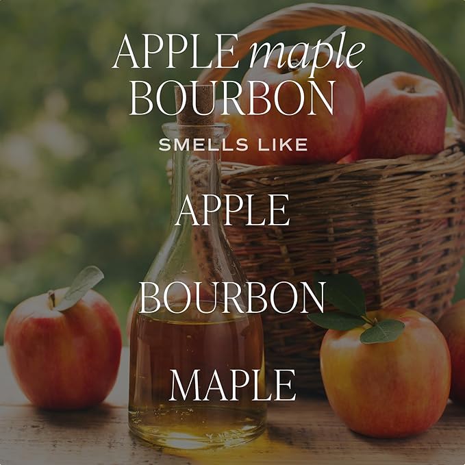 Sweet Water Decor Autumn Candle for Home, Scented - Apple Maple & Bourbon - Long Lasting 70 Hours Burn Time Candle Soy Wax - Decorative Candles Scented for Fall - Designed in USA 15oz - Bloomnest