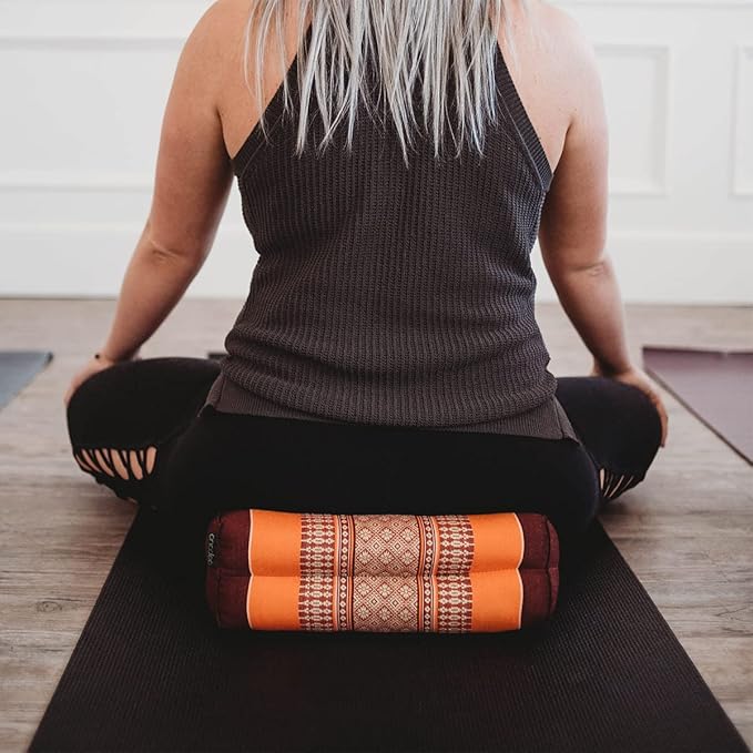 Zafuko Yoga & Meditation Cushion - Organic Water-Resistant Kapok Filling, Meditation Cushion, Soft Yoga Prop - Bloomnest