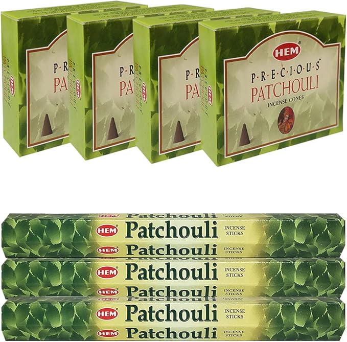 TRUMIRI Patchouli Incense Sticks and Cone Incense Holder Variety Pack Bundle TRUMIRI