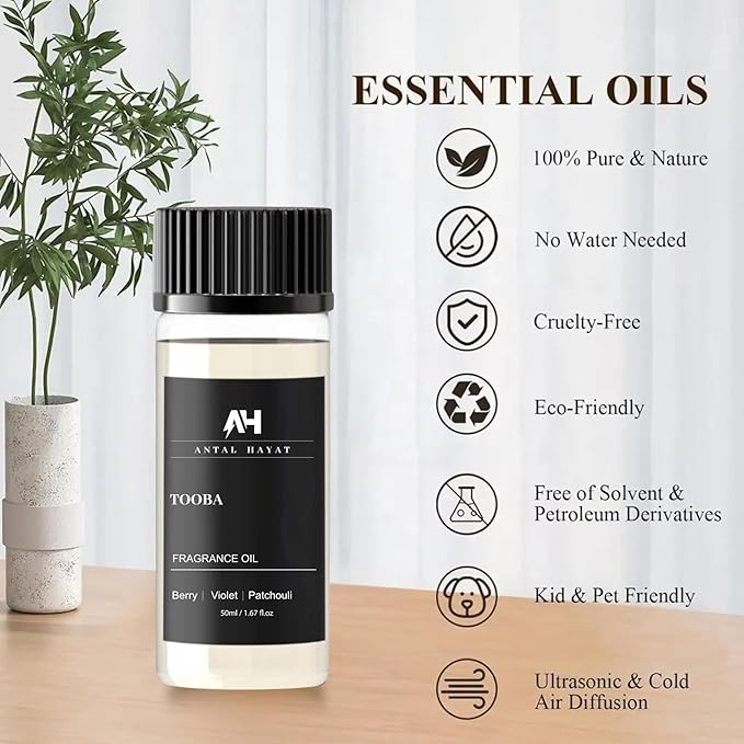 Hotel Scents Diffuser Tooba Oil 50ml - Inspired by La Vie Est Belle Perfume - Berry, Patchouli & Violet - Home Luxury Scent Oil for Waterless & Ultrasonic Diffuser - Premium Fragrance Oil - Bloomnest